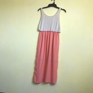 Cream and pink dress